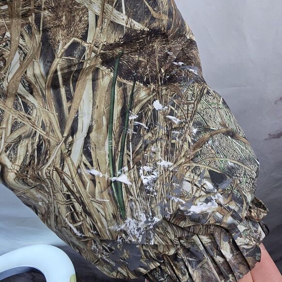 Gamehide Jacket Mens Medium Camo Grassland Mossy Oak Duck Blind Hunting Coat Vtg - Picture 11 of 13